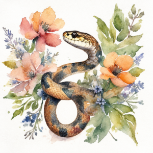 Serpent Blossoms (Watercolour) – July 29th