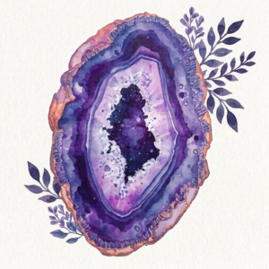 Geode Dreams (Watercolour) – Aug 5th