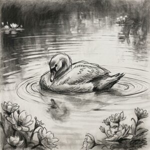 The Sleeping Swan (Charcoal) – Oct 21
